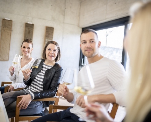 Kamptal Akademie: Unterricht im Verkostungsraum.